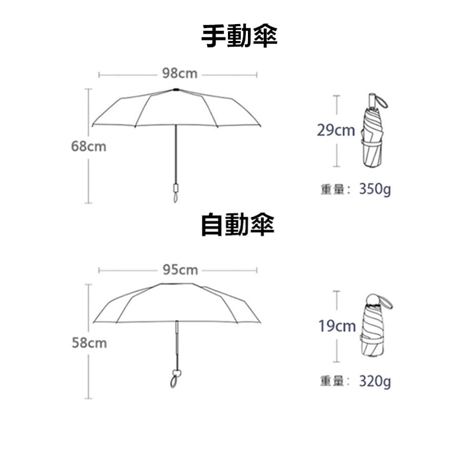 晴雨兼用折りたたみ傘 軽量自動開閉 紫外線対策三段式