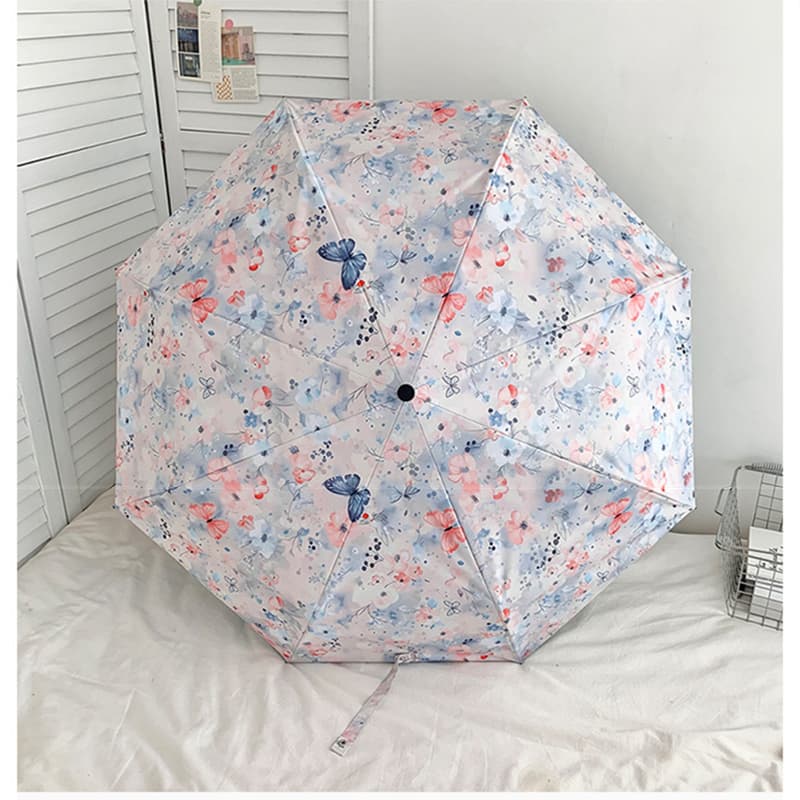 花柄折りたたみ傘 晴雨兼用 紫外線カット 自動開閉 軽量コンパクト