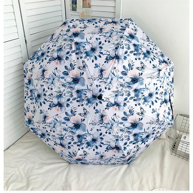 花柄折りたたみ傘 晴雨兼用 紫外線カット 自動開閉 軽量コンパクト