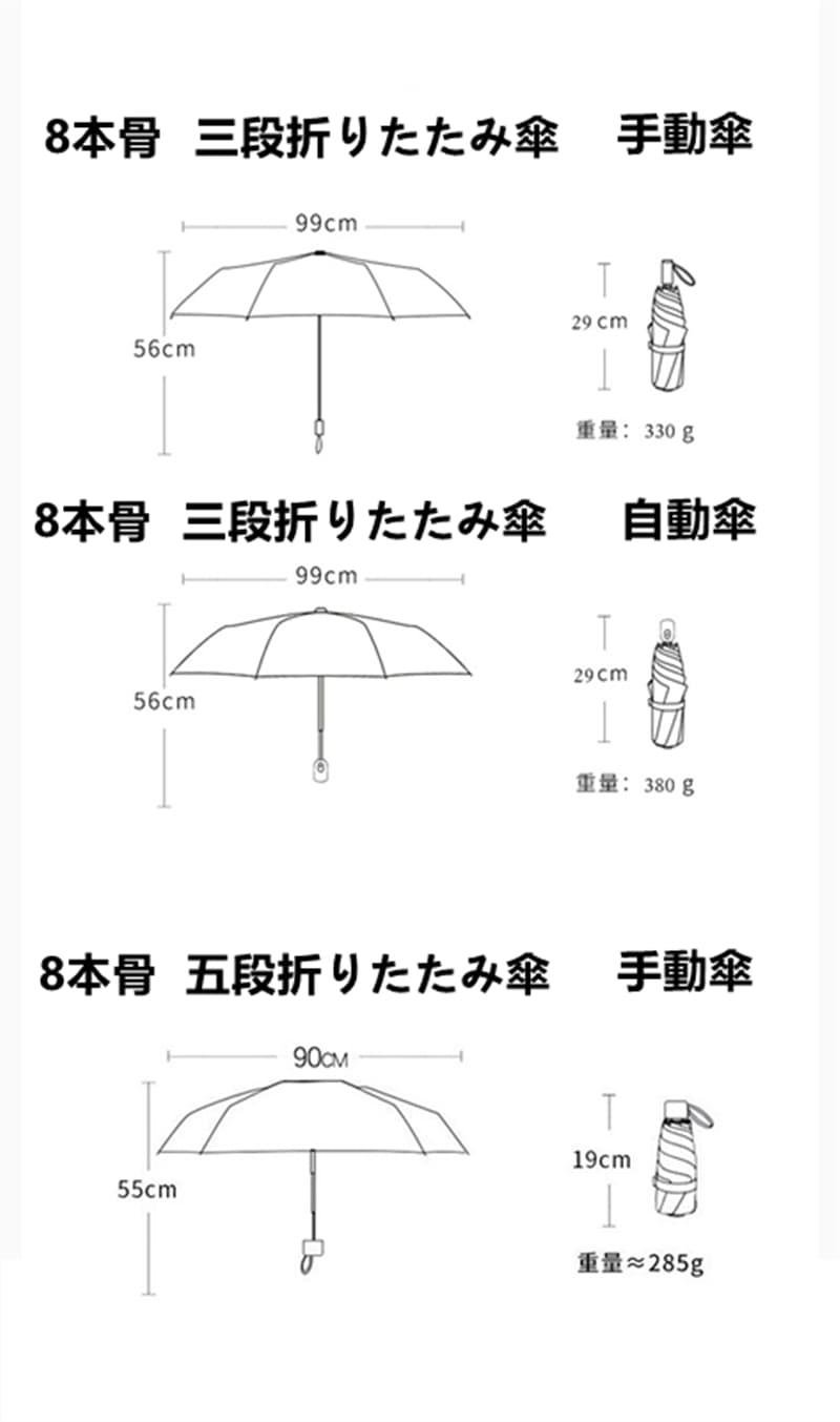 花柄折りたたみ傘 晴雨兼用 紫外線カット 自動開閉 軽量コンパクト