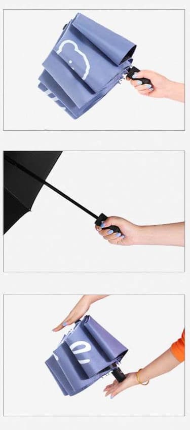 折りたたみ傘 くまさん柄キッズ折りたたみ晴雨兼用傘