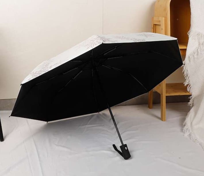 雪の結晶模様 晴雨兼用折りたたみ傘