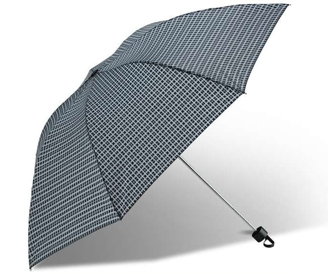 晴雨兼用チェック柄コンパクト折りたたみ傘