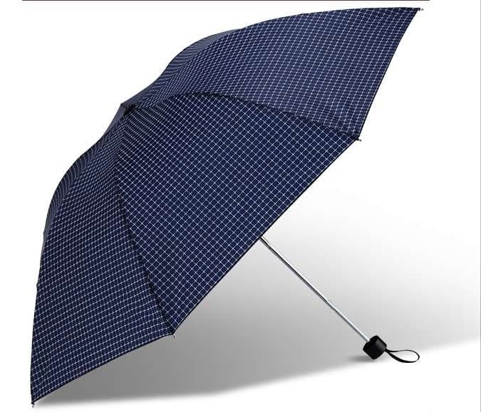 晴雨兼用チェック柄コンパクト折りたたみ傘