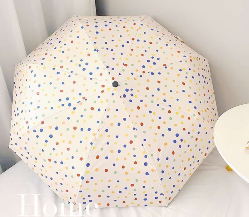 水玉模様晴雨兼用折りたたみ傘