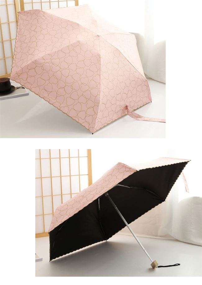 折りたたみ傘 ハート柄晴雨兼用折りたたみ日傘軽量