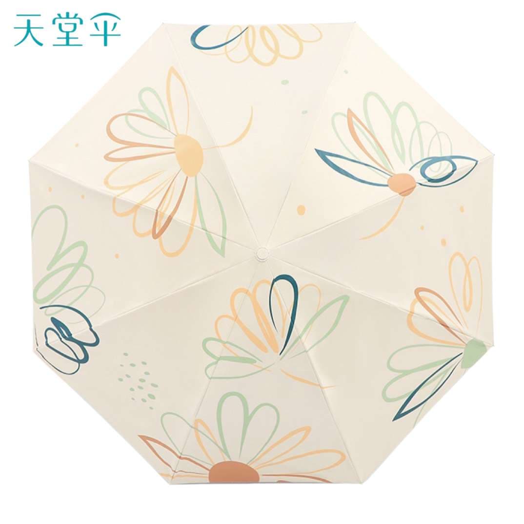花柄デザイン晴雨兼用折りたたみ傘