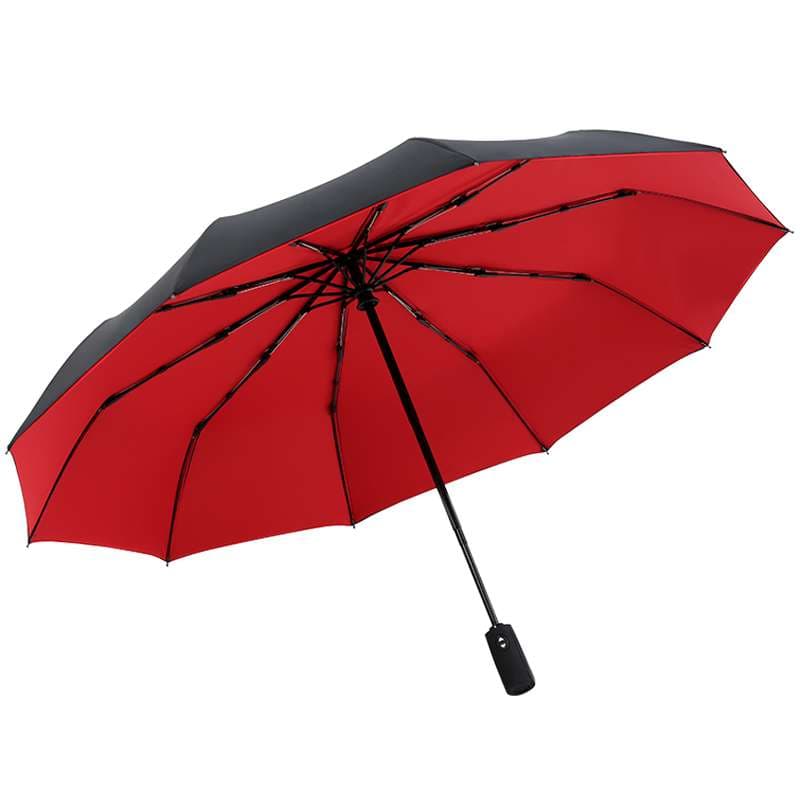 頑丈十骨自動開閉晴雨兼用折りたたみ傘